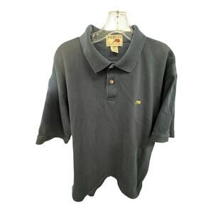 Perlis Polo Shirt Peruvian Cotton Navy Blue XL CrawFish Logo Short Sleeve Preppy